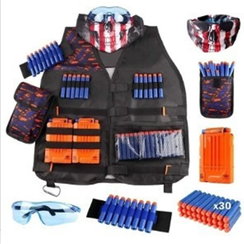 Outdoor Toy Suit for Nerf Gun Tactical Equipment Gun Bullet Magazine Accessories Bullet Clip Compatible Nerf Gun Boy Gift