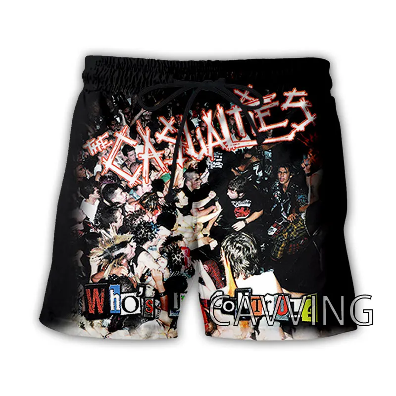 

Шорты CAVVING пляжные быстросохнущие для мужчин и женщин, повседневные короткие штаны с 3D-принтом группы потерь, уличная одежда