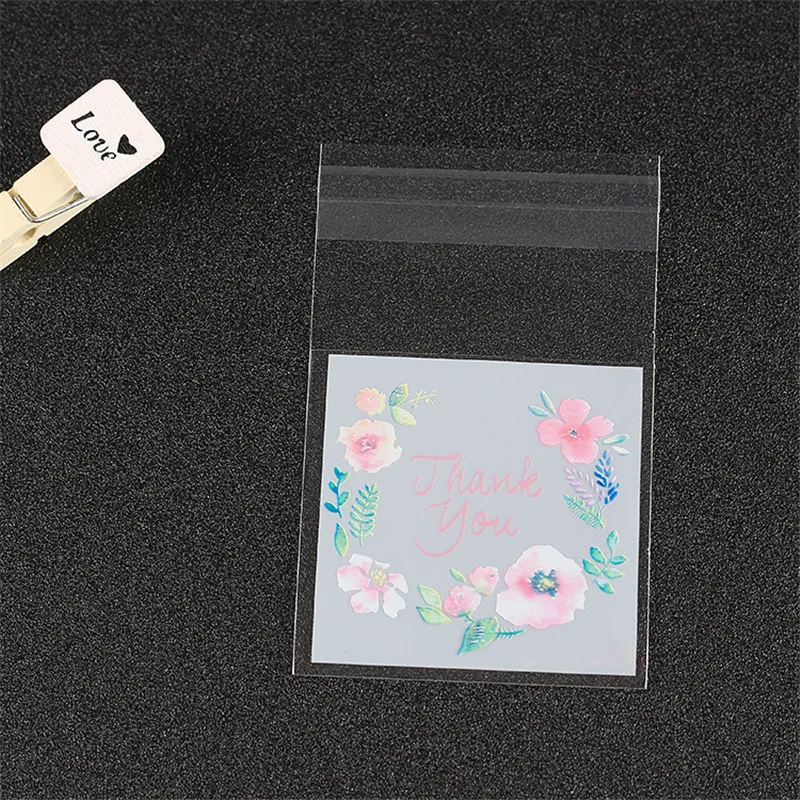 25pcs 10*10+3 Big Lovely Self-Stick Transparent Opp Bags Bracelets Earring Necklace Gift Bags Packaging for Jewelry Box Package