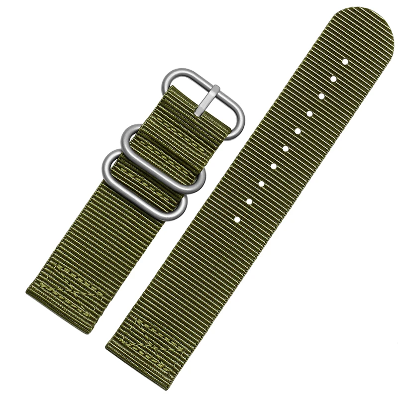 Canvas nylon watchband black blue Army green Outdoor Sports Strap 18mm 20mm 22mm 24mm 26mm strap watch belt Bracelet accessories