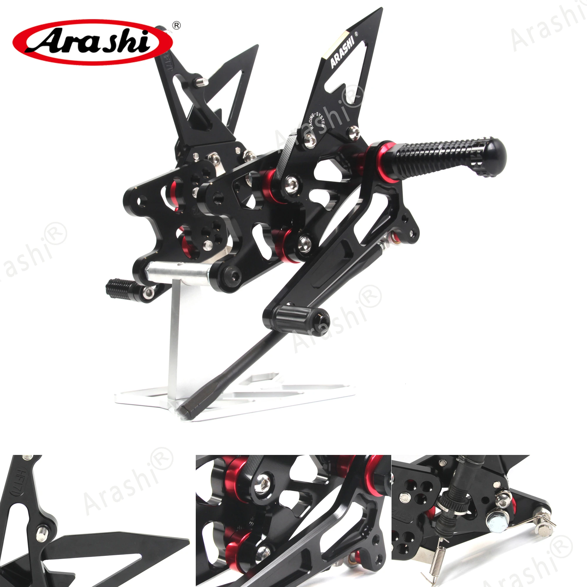 

Arashi Adjustable Footrests GSXR 1000 Rider Rearset Foot Pegs For SUZUKI GSXR1000 GSX-R 1000 2007 2008 CNC Motorcycle GSX R