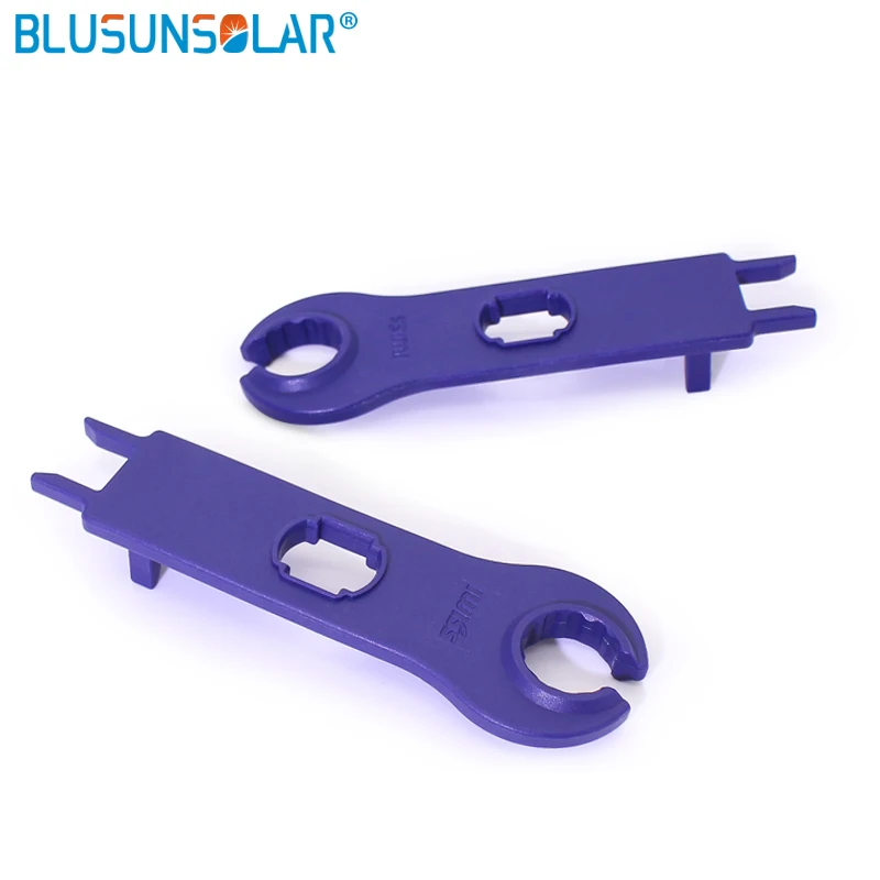 1 paio di chiavi/connettori personalizzate blu per strumento di disconnessione del connettore del pannello solare