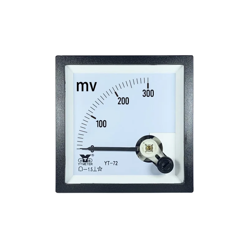 Voltímetro Yt72 DC millivolt, medidor de puntero be72 cp72, tamaño 68x68mm, dc50mv, 75mV, 100mV, 150mV, 200mV, 300mV, 500mv, 750mv