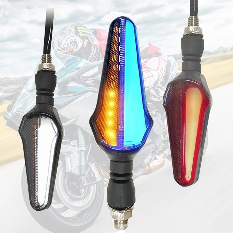 Intermitente trasero LED, indicador de señales de giro de agua corriente para motocicleta, luz de motocicleta para Honda Yamaha.