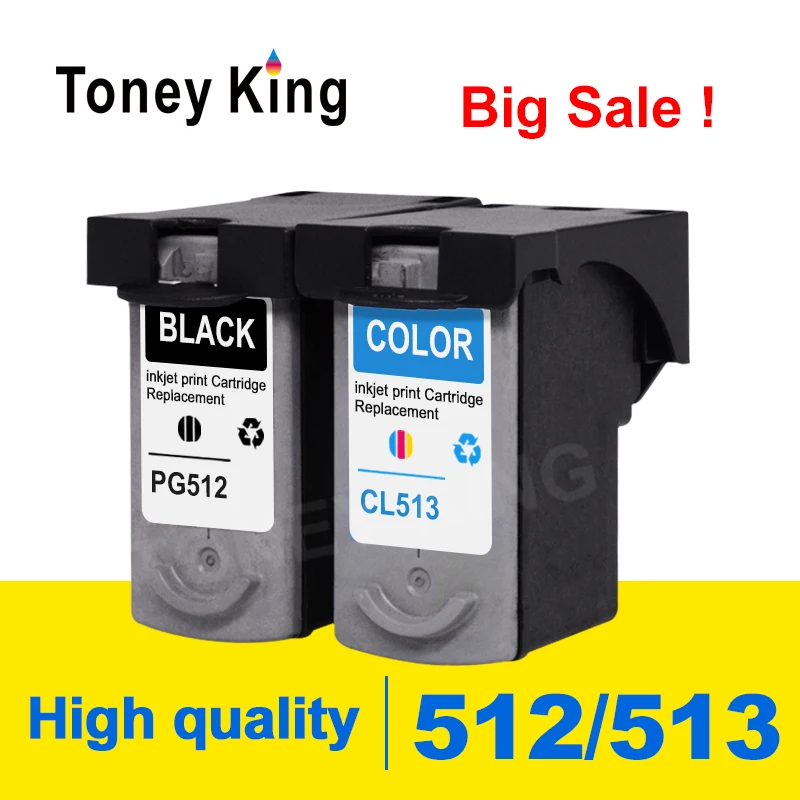 

Toney King PG512 CL513 Catridge Compatible for Canon pg 512 cl 513 ink cartridge Pixma mp230 mp250 MP240 MP270 MP480 IP2700