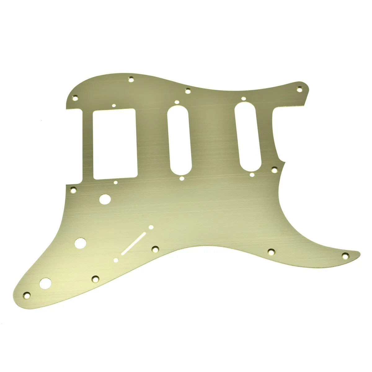 KAISH 11 Hole Metal Aluminum Anodized Modern Style ST Strat HSS Pickguard Fits American/Mexican Fender Strat