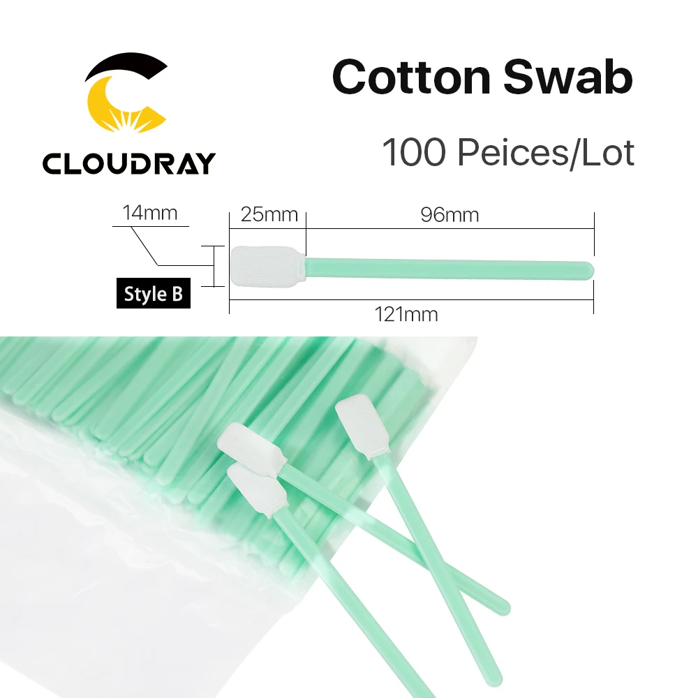 Cloudray-hisopo de algodón no tejido a prueba de polvo para limpiar lentes de enfoque y ventanas protectoras, tamaño de 70mm, 100mm, 100mm y 160mm,