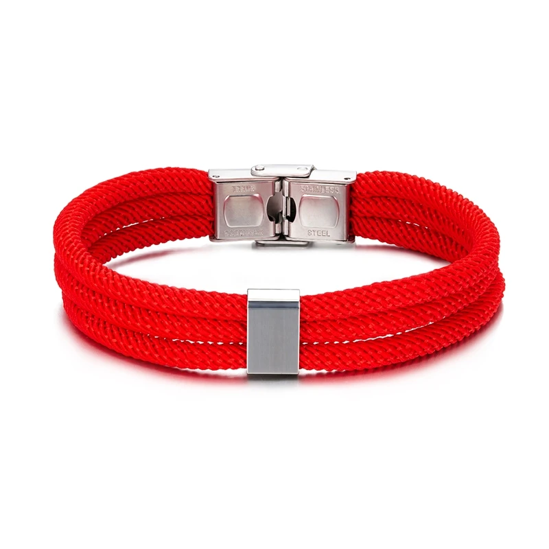 MKENDN ألمانيا العلم اليدوية متعدد الطبقات أساور بحرية للرجال النساء الفولاذ المقاوم للصدأ عارضة شخصية عارضة الإسورة #3