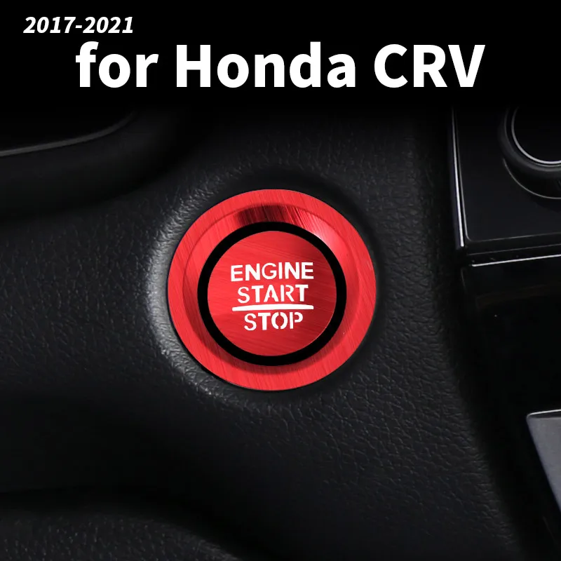 For Honda CRV cr-v 2017 2018 2019 2020 2021 Car Engine Start Stop Button Cover Ring Decoration Aluminum Alloy Auto Modification