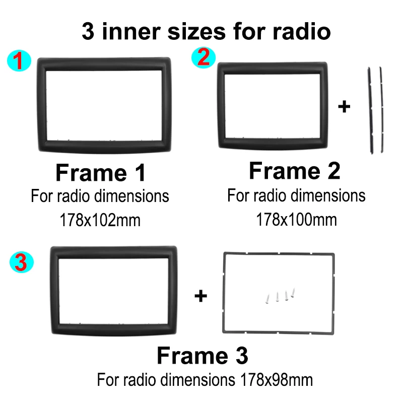 2 Din Car Audio Radio Fascia Fit For Renault Megane 2 II 2002 2003 2004 2005 - 2009 Stereo Frame Panel Plate Dash Installation