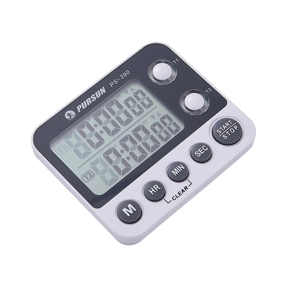 Luxury Electronic Timer Countdown/up 2 Groups 1/100 Timer Kitchen Stopwatch Portable centisecond Digital Magnetic Alarm Clock