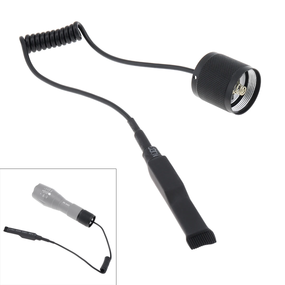 interruptor de pressao remoto com pecas lanterna led full metal botoes apto para a100 zoomable tocha tocha tatica securitying 01