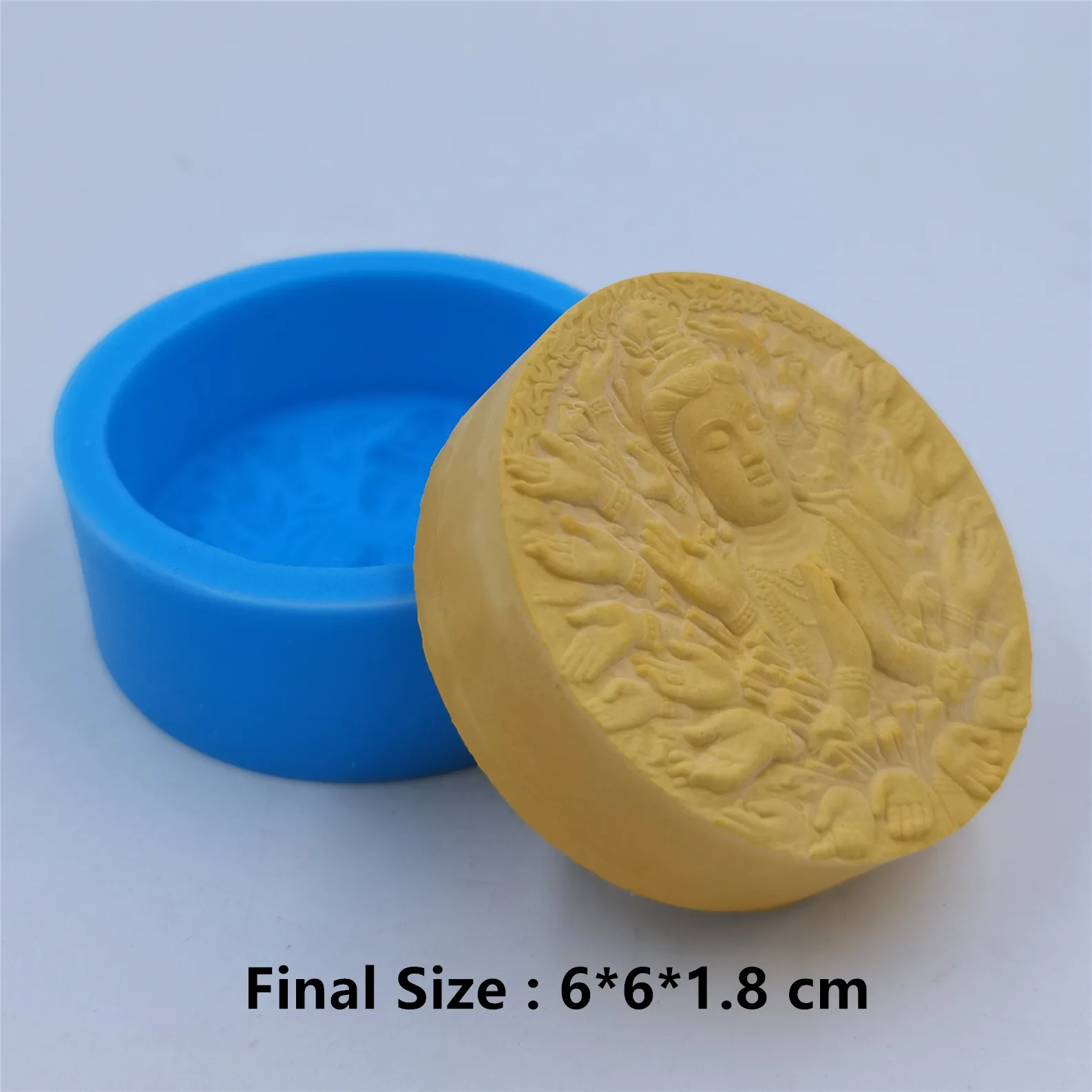 Thousand Hands Buddha Soap Mold Candle Wax Melt Silicone Molds Decorated Gypsum Resin Craft Mould Chocolate Cake Baking Tools