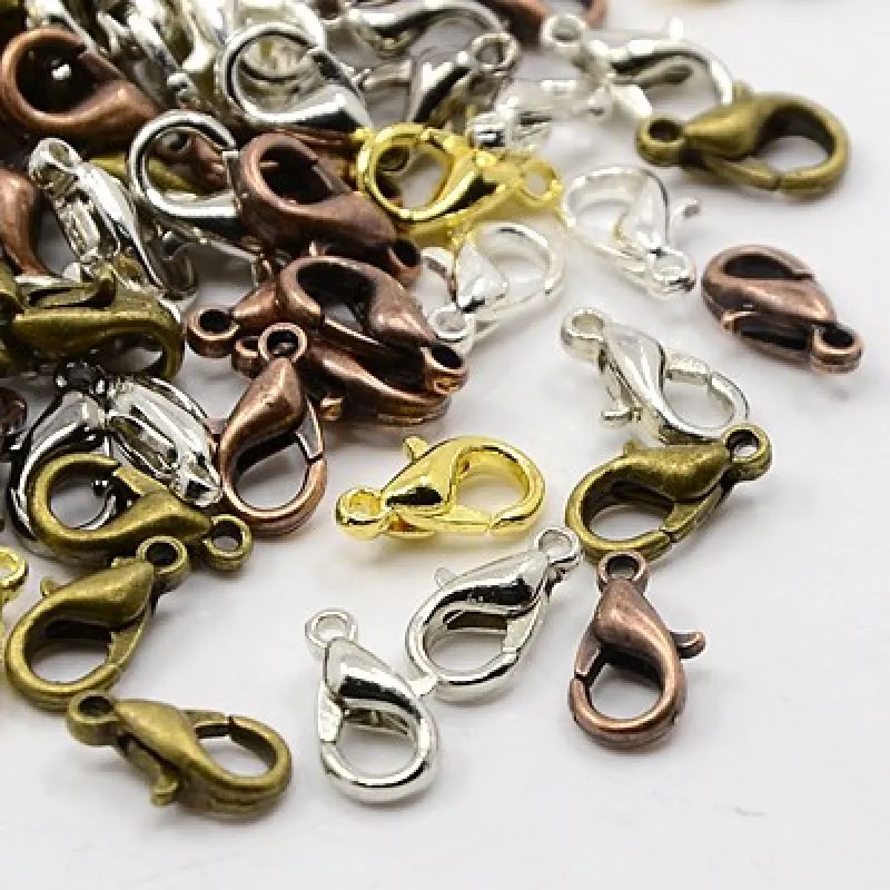 Mixed Color 1000pcs Lobster Claw Clasps Bracelet Necklace End Connectors Claw Clasps Buckle DIY Jewelry Making Findings