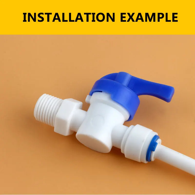 1/4 "gwint zewnętrzny do 1/4" tube Inline szybki zawór kulowy BackwashPE łącznik rurowy przełącznik filtr wody Reveser System osmozy