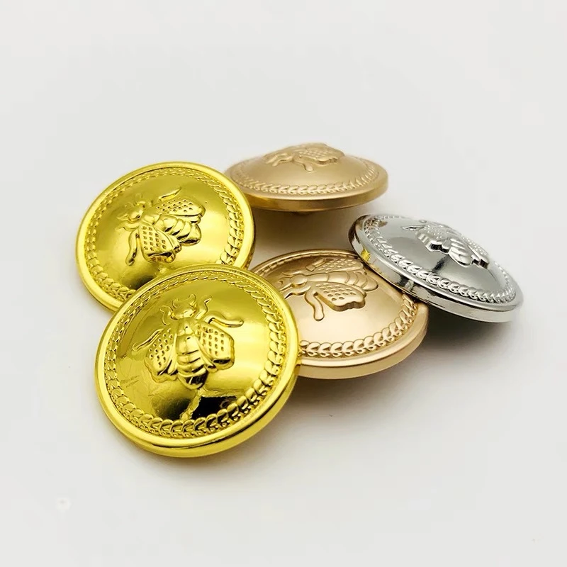 Golden Metal Snap Buttons für Kleidung, Bienen muster, Näh zubehör, Verzierungen für Mantel und Jacke, 20mm, Heißer Verkauf