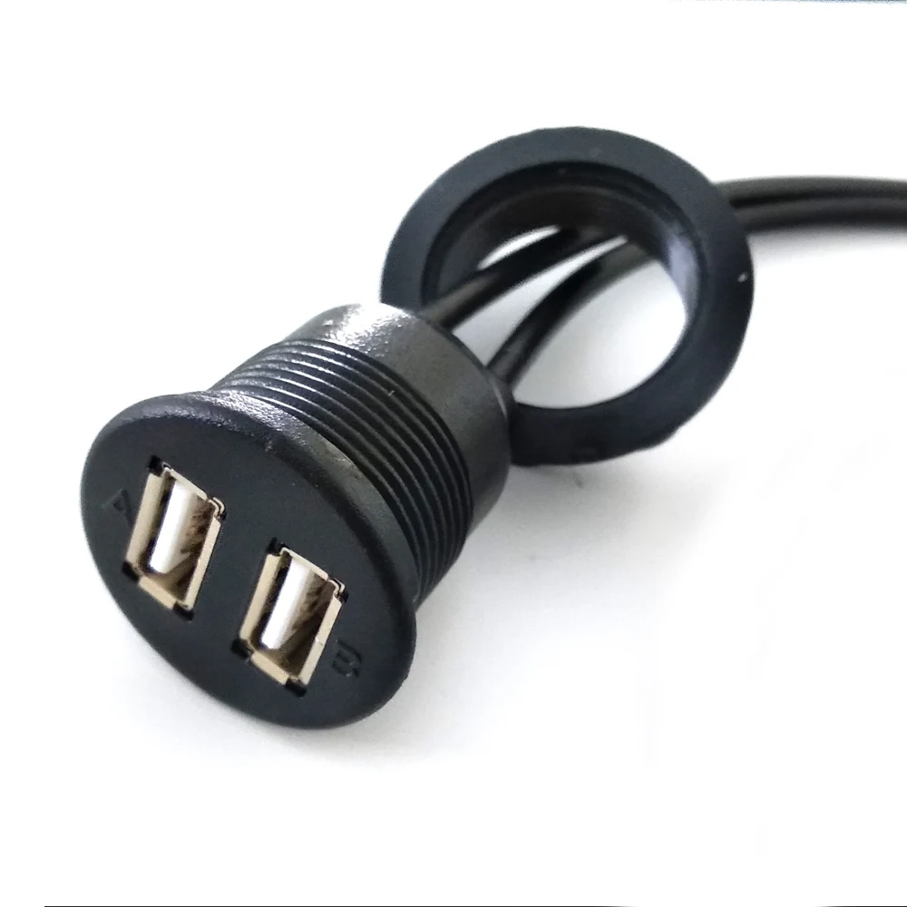 Cavo di installazione del pannello dell'armadio del telaio cavo di prolunga USB della scheda madre cavo di ricarica con foro tondo cavo dati con coperchio antipolvere linea USB