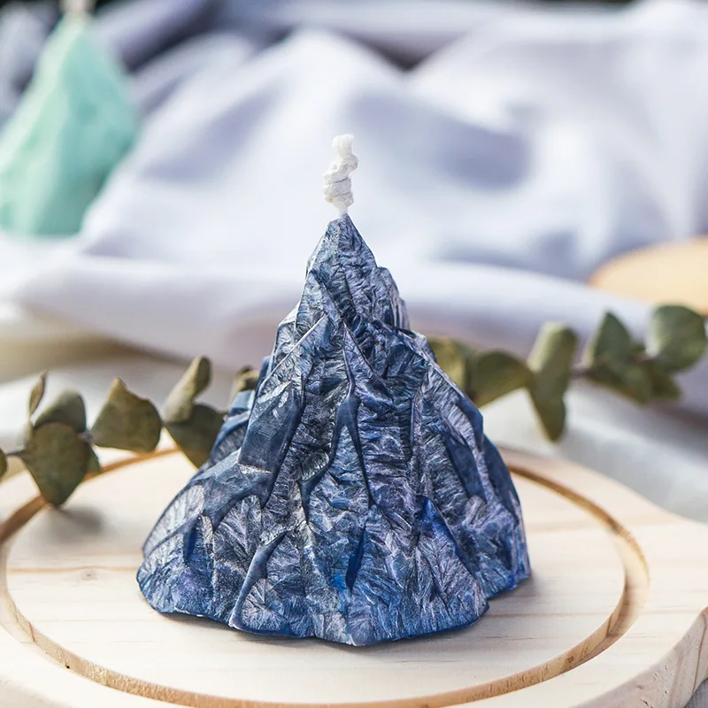 Snow Mountain stampo per candele in Silicone per fai da te cubo di ghiaccio aromaterapia candela ornamenti in gesso artigianato vassoio di ghiaccio