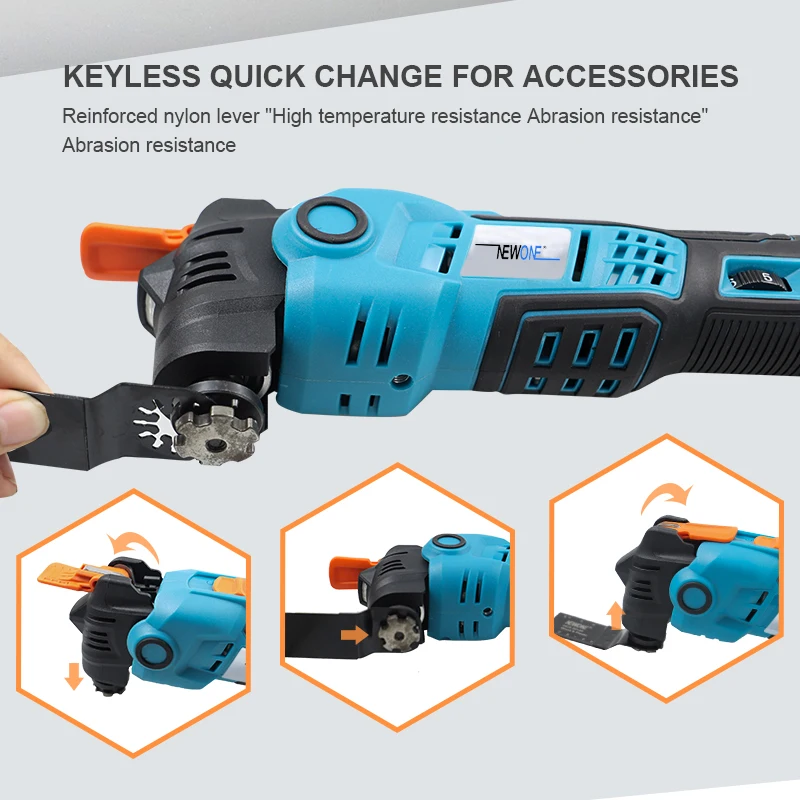 Cordless Anti-Vibration Oscillating Multi Tool Electric Renovation Power Tool  Multi-function Machine For Makita 18V Battery