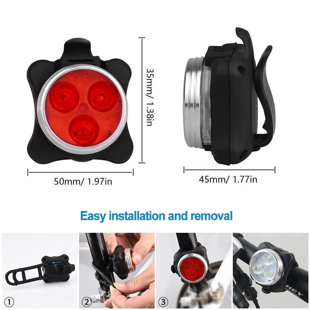 Cycling Bike Taillight USB Rechargeable Led Bicycle Light Tail Clip Lamp Bicycle Lamp Luz Bicicleta Rear Back Bike Tail Light