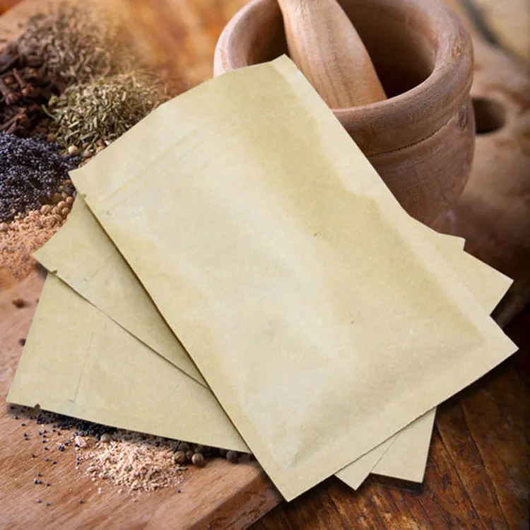 

100pcs/lot 10-30cm Brown Kraft Paper Bags Aluminum Foil Resealable Zip Lock Packaging Gift Pouch