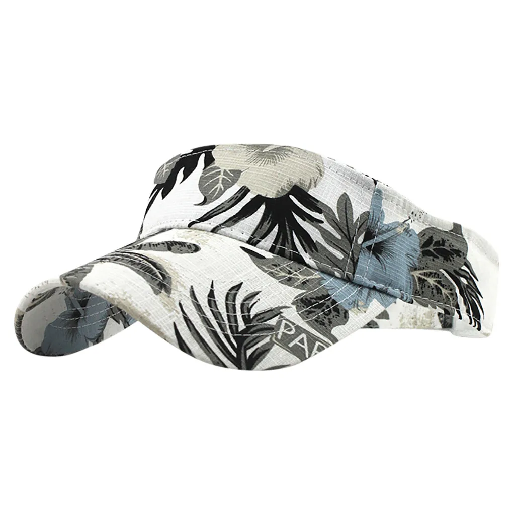 Leaves Print Hats For Women Adjustable Sun Hat Washed Canvas Visor Cap Outdoor Sun Cap Anime Caps бейсболка кепка мужская