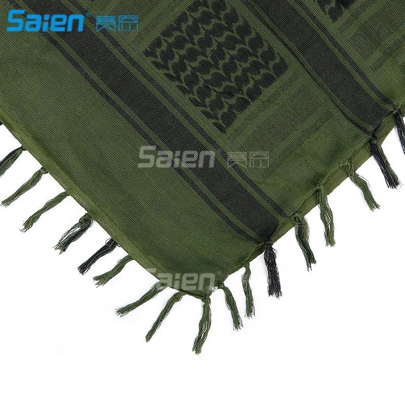 100% Cotton Military Shemagh Arab Tactical Desert Keffiyeh Thickened Scarf Wrap for Women and Men 43\