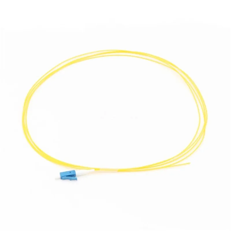 Pigtail Fiber optique 50 pièces/sac LC/UPC monomode G652D 0.9mm, 1M 1.5M 2M longueur 9/125 LSZH Jacket jaune