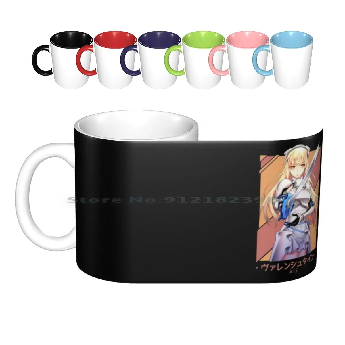 ?princess Ais Wallenstein Waifu ( Danmachi ) ? Ceramic Mugs Coffee Cups Milk Tea Mug Ais Wallenstein Ni Deai Wo Motomeru No Wa