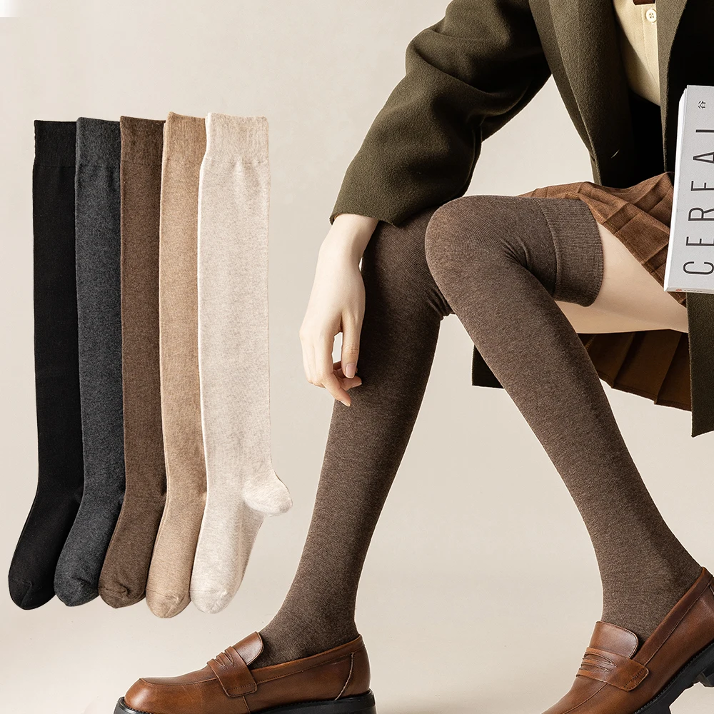 

Women's Socks Cotton Long Tube Over The Knee Winter Spring New Year Solid Color Fashion Personality Leisure Sports Comfortable
