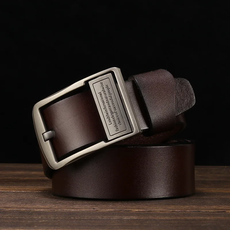 Peikong 2019 men belt cow genuine leather luxury strap male belts for men new fashion classic vintage pin buckle dropshipping