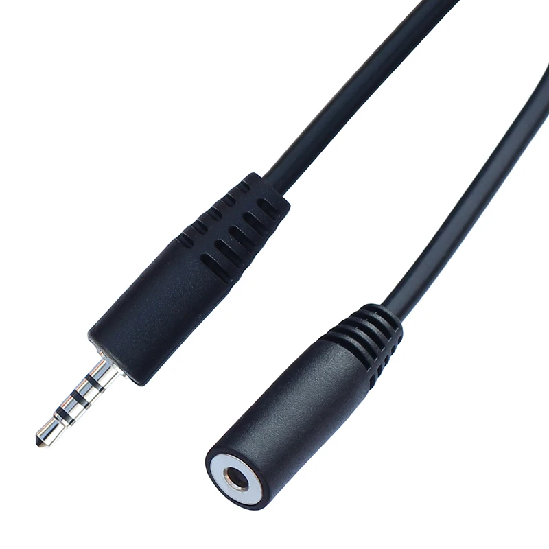 0.5M 1.5M 4 polak stereo 2.5mm Jack męski do żeńskiego przedłużacz kabla Audio