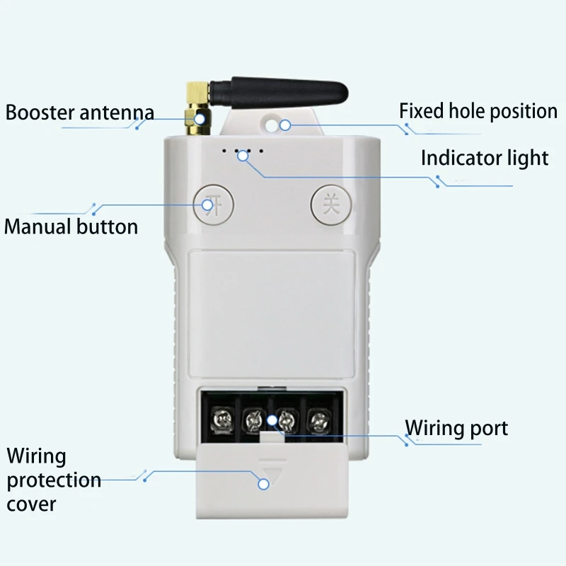 3000M Long Range RF Wireless Remote Control Relay Switches 315MHZ 433MHZ for High Power factory Electrical Equipment