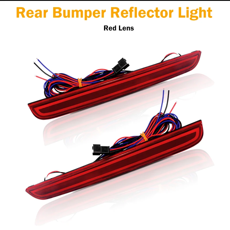 Car Front/Rear Side Marker Lights & Rear Bumper Reflector Tail Brake Lights,Rear Fog Lamp For 2015-up Dodge Challenger view 2
