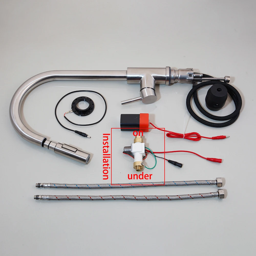 KEMAIDI Stainless Steel Touch Control Kitchen Faucets 3 Color Smart Sensor Kitchen Mixer Touch Faucet Kitchen Pull Down Sink Tap