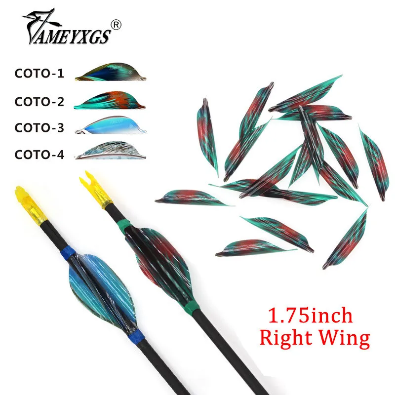 

50pcs Archery 1.75inch Arrow Feathers Plastic Rotary Feathers Right Wing Vanes Bows Arrows Shooting Training Hunting Accessories