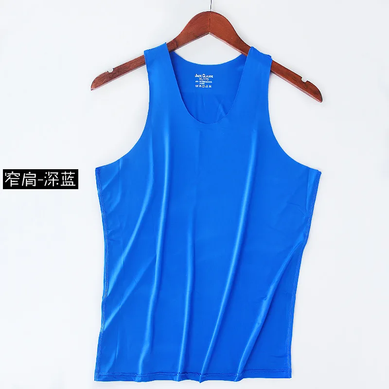 No trace Summer Cool Men Vest Cotton Tank Tops Underwear Mens Undershirt Transparent Shirts Male Bodyshaper Fitness sleeveless