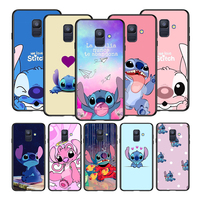 Lilo Stitch For Samsung Galaxy A8 A9 A7 A750 A6 A5 A3 A6S A8S Star Plus 2016 2017 2018 Black Soft Phone Case