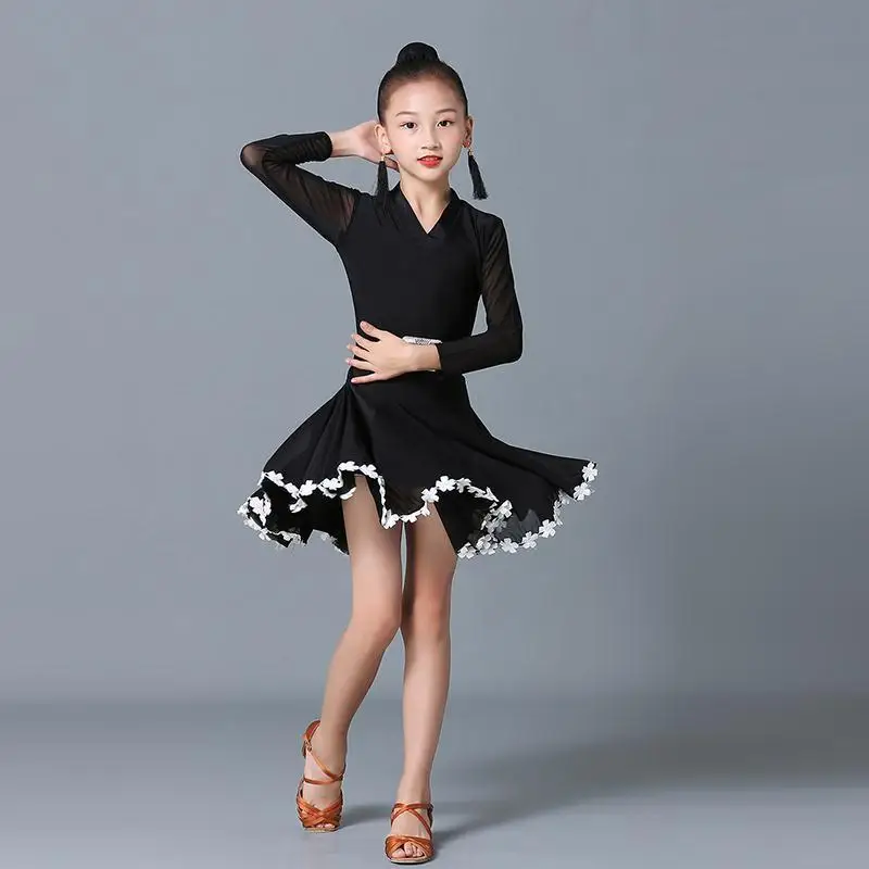 Disfraces de baile latino para niñas, trajes de baile latino modernos para niños, Tango, Salsa, escenario, Cha, salón de baile, 2020