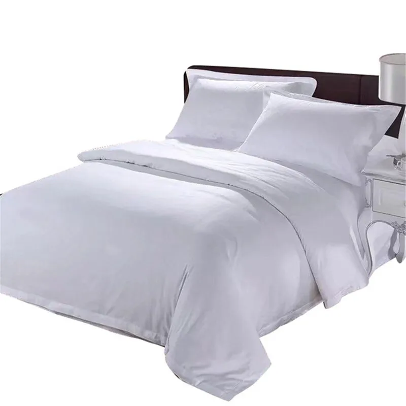

Five-star Hotel Pure Cotton Cover White Satin Strip Cover Single Piece Cloth Grass Thickened Sleeve Simple Solid Bedding
