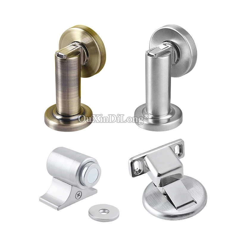 BRAND NEW 2PCS Stainless Steel Powerful Magnetic Door Stops Stopper Invisible Door Holder Catch Doorstops