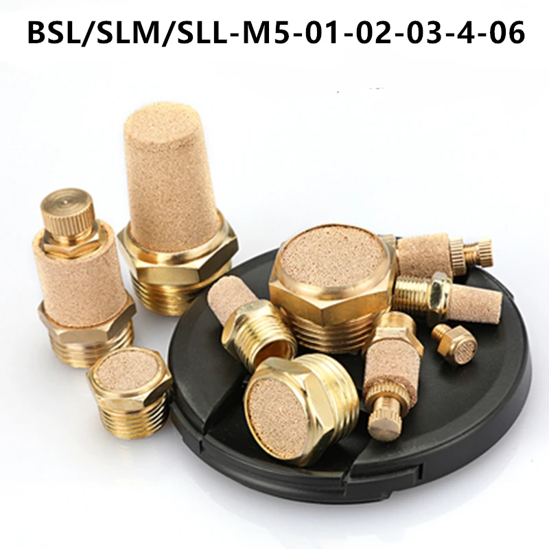 Pneumatic Fittings Copper Muffler  SLM/SLL/BSL-01-02-03-04-06