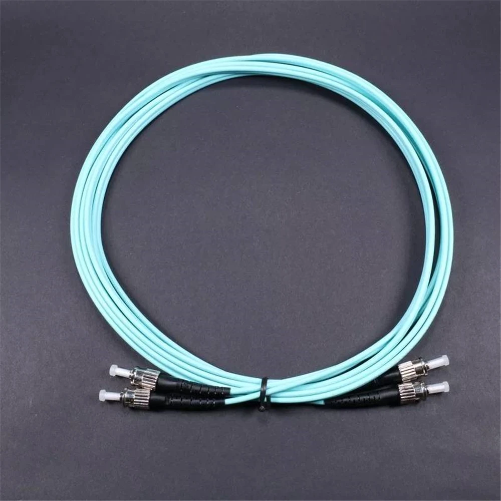 fiber optic patch cord 10pcs ST-ST 1M 2M 3M 5M 7M 10M Duplex OM3 cable ST/UPC optical fibre jumper 2.0mm 3.0mm DX free shipping