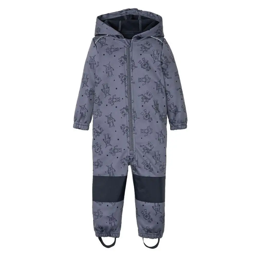 2024 new 2-10 year old children\'s soft shell jumpsuit for boys and girls plus fleece jumpsuit windproof and rainproof