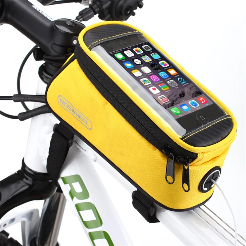 

&!HOT!& Brand Mountain Bike Bag on The Frame Touch Screen 4.2" 4.8" 5.5" Cell Phone Cycling Accessories Bag Bicycle Saddle Bag