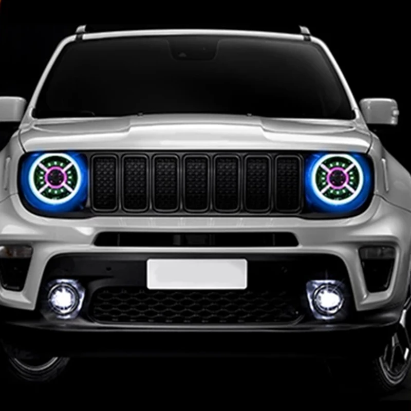 2 шт. для Jeep Renegade фара RGB с двойным NBeam, светодиодная фара водителя слева и правая 2015 2016 2017 2018 2019 2020 2021