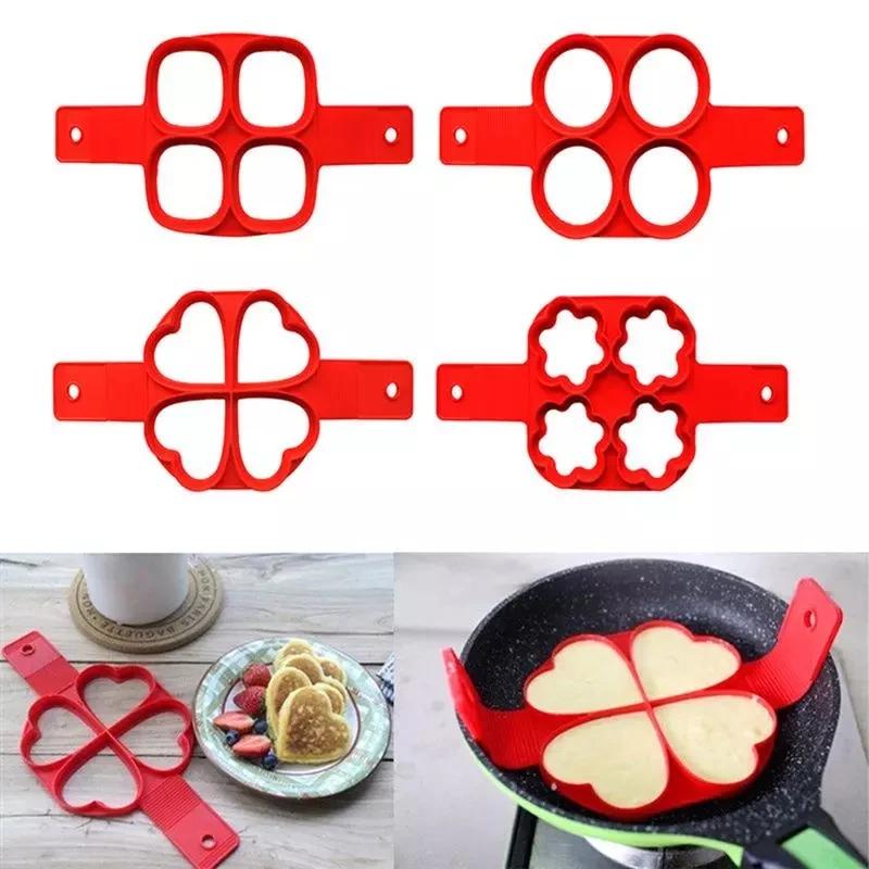 Silicone Non Stick Fantastic Egg Pancake Maker Ring Kitchen Baking Omelet Moulds Flip Cooker Mold