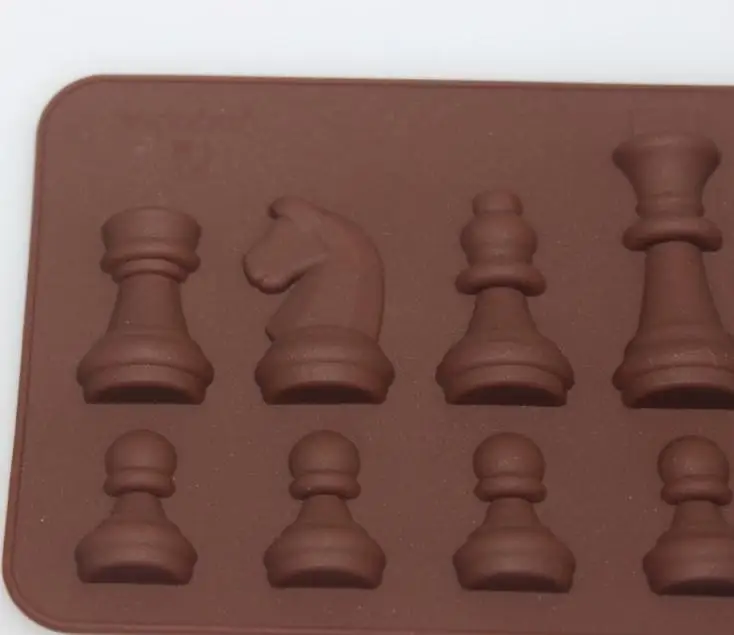 100pcs/lot Fast Shipping International Chess Silicone Mould Fondant Cake Chocolate Molds For Kitchen Baking Wholesale