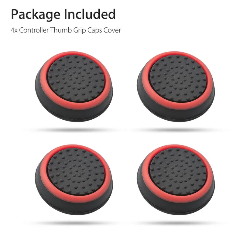 4pcs Silicone Analog Thumb Stick Grips Cover For Xbox360 One Playstation 4 For PS4/PS3 Pro Slim Gamepad Cap Joystick Cap Cases