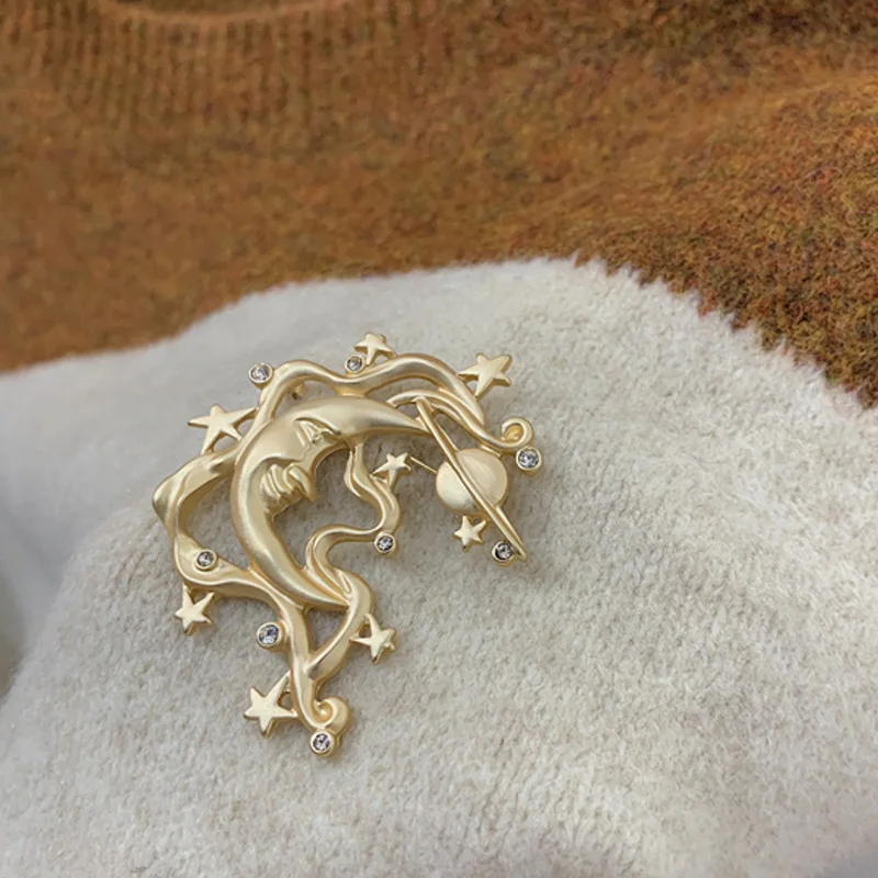 Vintage palace baroque brooch sweater suit coat accessories corsage badge literary pearl plant brooches